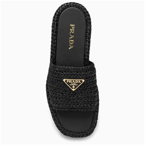 prada black mules|prada women pool slides.